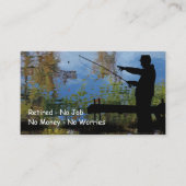 年配の男性魚釣り退職名刺 名刺 (正面)