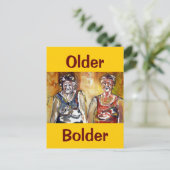 年配はっきりしたの女性 ポストカード (スタンド正面)