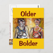 年配はっきりしたの女性 ポストカード (正面/裏面)