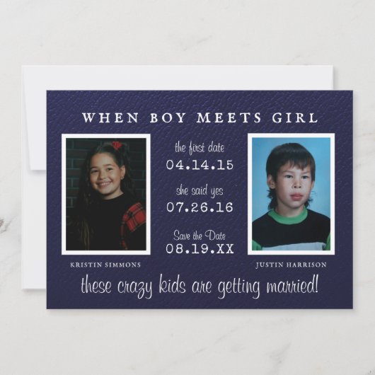 年鑑の写真 | 写真付きSave the Date（結婚式招待状）お知らせ セーブザデート (正面)