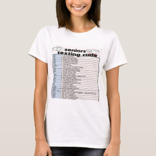 年長のメールや文字を打つコード Tシャツ