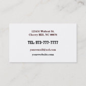 年長の交通機関の名刺 名刺 (裏面)