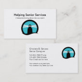 年長の友達のサービス業カード 名刺 (正面/裏面)