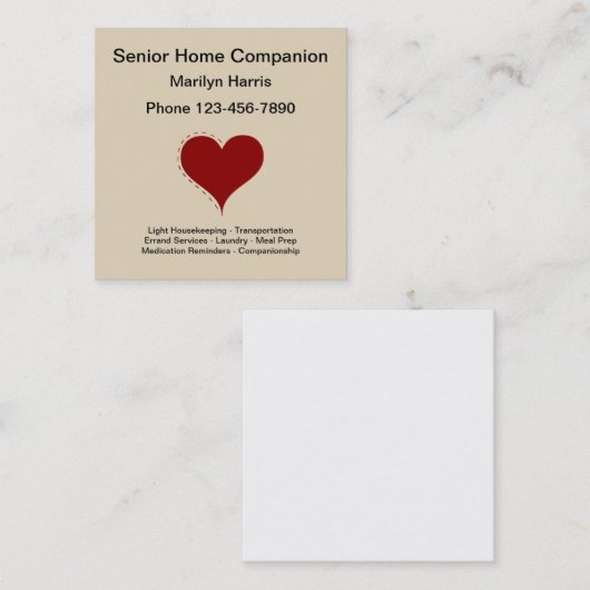 年長の家の友達 スクエア名刺 (正面/裏面)