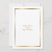 年長後輩プロムホワイトゴールドの幾何学的な皇帝 招待状 (裏面)