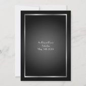 年長後輩プロムホワイトゴールドの幾何学的な皇帝 招待状 (裏面)