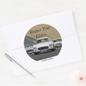 年長者のメルセデス・ベンツを再検査 ラウンドシール (封筒)