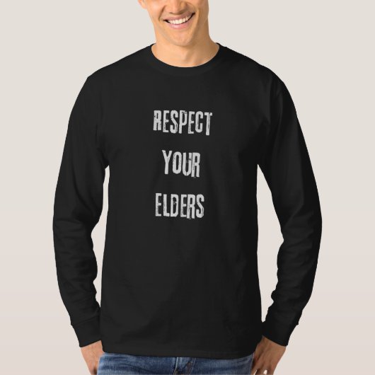 年長者を敬退職したう Tシャツ (正面)