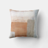 「年長」の灰色およびブラウンの抽象美術の枕 クッション (裏面)