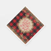 年間で最も素晴らしい時間のタータンチェッククリスマス スタンダードランチョンナプキン (角)