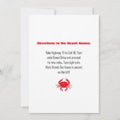 年間のカニの宴 赤いメリーランドのハードシェルシーフード 招待状 (裏面)