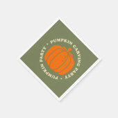 年間のカボチャの彫刻おもしろいの準備 スタンダードカクテルナプキン (角)