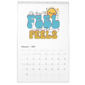 年間のカラフル動機カレンダー カレンダー (2月 2027)