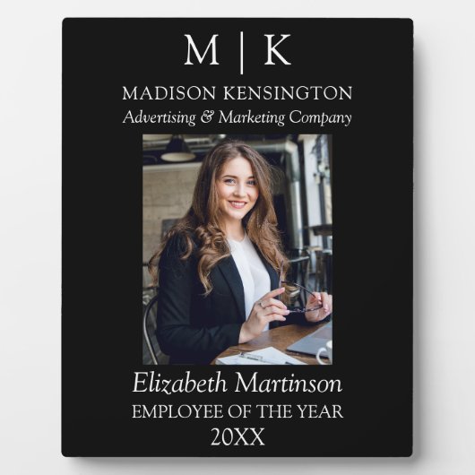 年間のモノグラムまたはロゴの追加ビジネス従業員 フォトプラーク (正面)