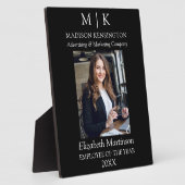 年間のモノグラムまたはロゴの追加ビジネス従業員 フォトプラーク (側面)