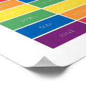 年間の数か月のカラフル教育ポスター ポスター (角)