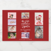 年間の最も素晴らしい時間のスクリプト写真 スパークリングワインラベル (シングルラベル)