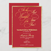 年間の最も素晴らしい時間任意の年齢誕生日 招待状 (正面/裏面)