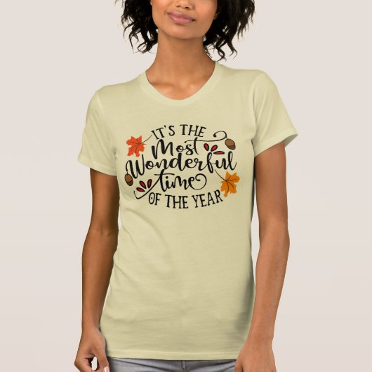 年間の最も素晴らしい時間秋愛好家 Tシャツ (正面)