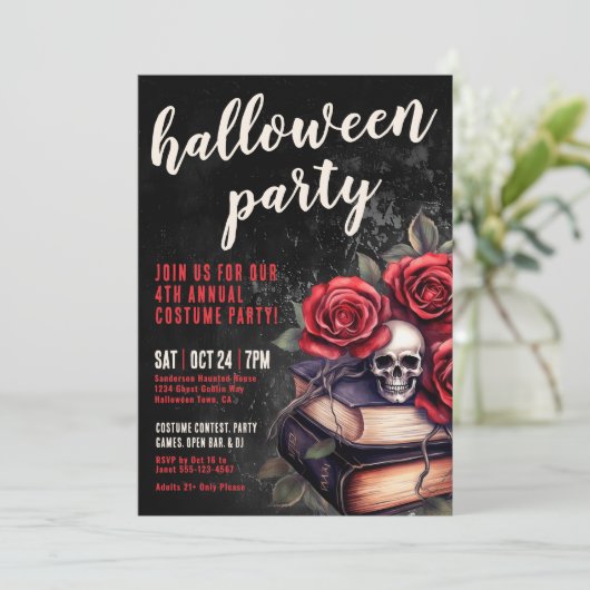 年間の衣装ゴシックハローウィンパーティ 招待状 (スタンド正面)