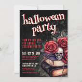 年間の衣装ゴシックハローウィンパーティ 招待状 (正面)