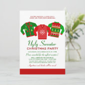 年間の醜いセータークリスマスパーティの招待状 招待状 (スタンド正面)