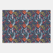 年間を通して楽しめるフェスティブボタニカル ラッピングペーパーシート (正面2)