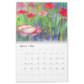 年間を通して水彩画を描く カレンダー (2月 2026)