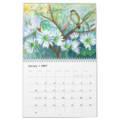 年間を通して水彩画を描く カレンダー (1月 2027)