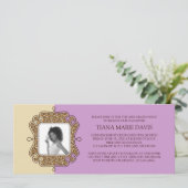 年間を通じてカスタマイズ可能な卒業発表 招待状 (スタンド正面)