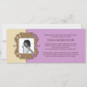 年間を通じてカスタマイズ可能な卒業発表 招待状 (正面)