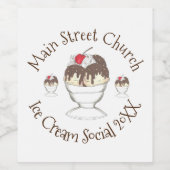 年間アイスクリームソーシャルのお気に入りホットファッジサンデ ワインラベル (シングルラベル)