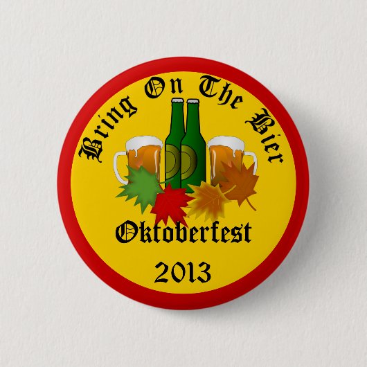 年間オクトーバーフェストバイアボタンをオンにする 缶バッジ (正面)