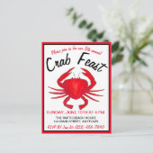 年間カニ饗宴レッドメリーランド懸命シェルシーフード インビテーションポストカード (スタンド正面)