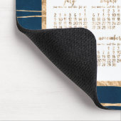 年間カレンダー2017マウスパッド金ゴールドと青 マウスパッド (コーナー)