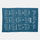 年間カレンダー – 自分のカレンダーを確認 キッチンタオル (横)