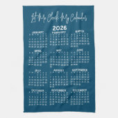 年間カレンダー – 自分のカレンダーを確認 キッチンタオル (縦)