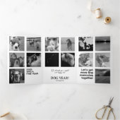 年間カードの大きなダン終了 三つ折りクリスマスカード (内部)