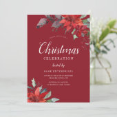 年間クリスマスパーティー企業のガライベントレッド 招待状 (スタンド正面)