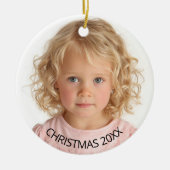 年間クリスマスフォトブラック文字 セラミックオーナメント (正面)