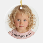 年間クリスマスフォトブラック文字 セラミックオーナメント (裏面)