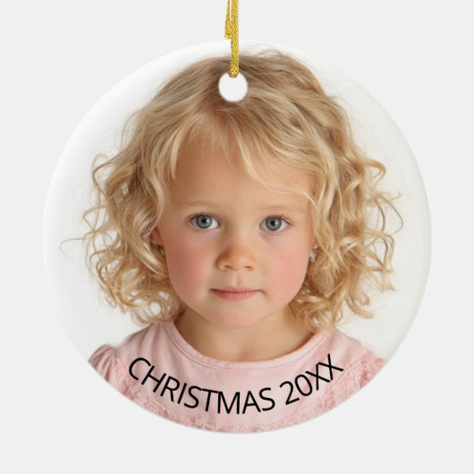 年間クリスマスフォトブラック文字 セラミックオーナメント (裏面)