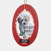 年間クリスマスペットのアップロードポートレート写真写真 セラミックオーナメント (左)
