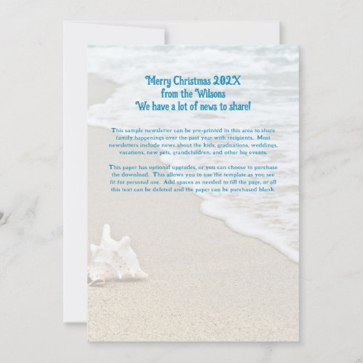 年間クリスマスレターコーストをテーマにしたカード 招待状 (正面)