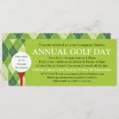 年間ゴルフデー企業のグループイベント招待 招待状 (正面/裏面)