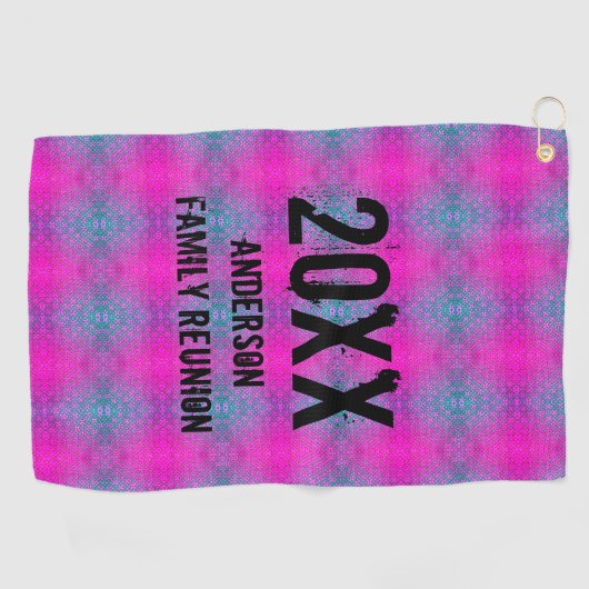 年間ゴルフトーナメントネオン絞り染めファミリー懇親会 ゴルフタオル (横)