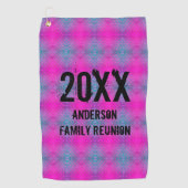 年間ゴルフトーナメントネオン絞り染めファミリー懇親会 ゴルフタオル (正面)