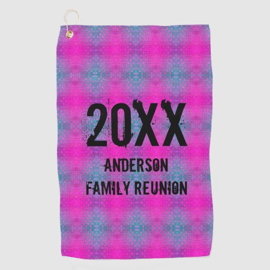 年間ゴルフトーナメントネオン絞り染めファミリー懇親会 ゴルフタオル (正面)