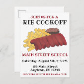 年間スペアリブクックオフ調理師オフチャリティーイベント インビテーションポストカード (正面/裏面)