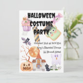 年間ハロウィーンの衣装パーティー 招待状 (スタンド正面)